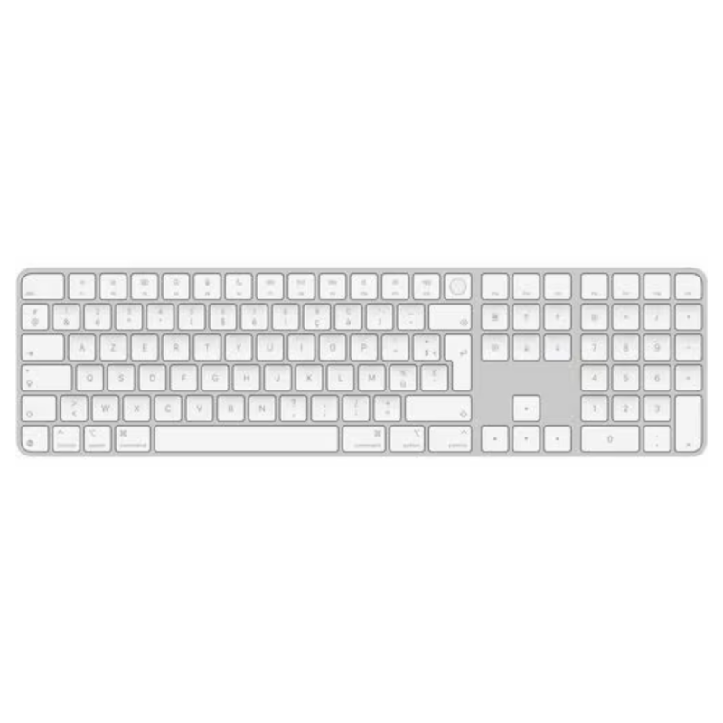 Clavier Bluetooth Magic Keyboard avec Touch ID et pavé numérique- Français AZERTY MXK73F/A - Argent … — Apple · Smarty Paris 18e